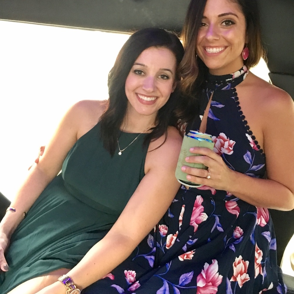 Backless Floral Halter Dress